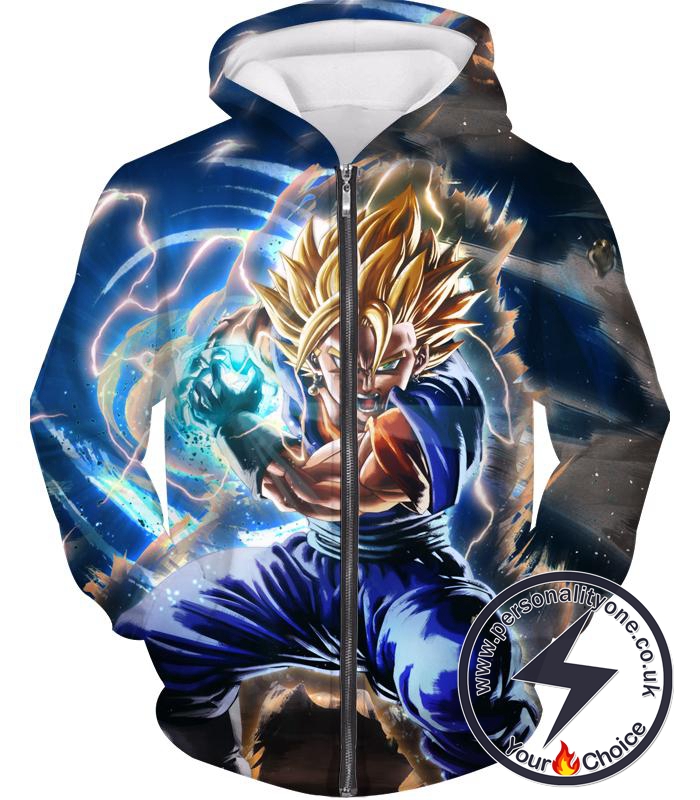 Dragon Ball Z Zip Up Hoodie - Super Vegito Final Kamehameha